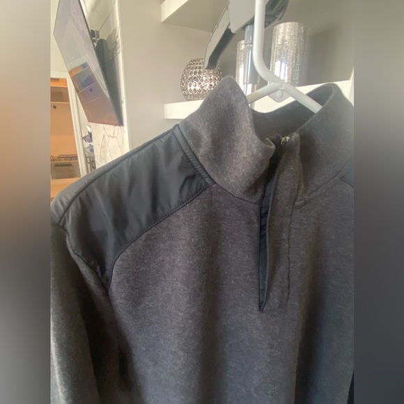 Perry Ellis grey zip-up pullover sweater - Picture 5 of 9